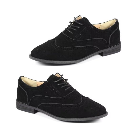 NEW Lace Up Oxford Shoes by Bucco in Black - Size 9 - Picture 1 of 2